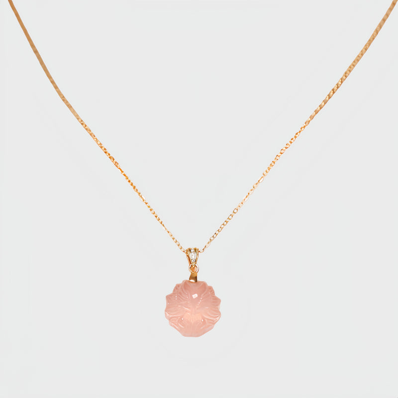 Rose Quartz Nine-Tailed Fox Necklace– Attract Love, Boost Charm, Open Heart