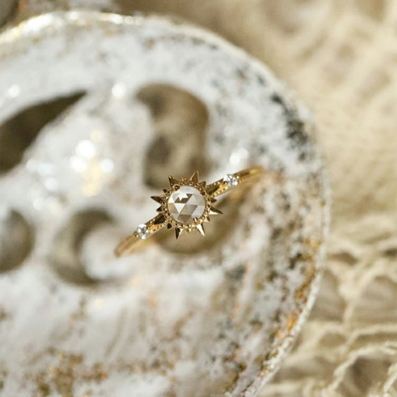 Bague en cristal naturel transparent – Clarté, Équilibre & Bonne Fortune