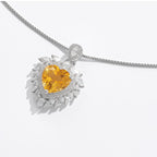 Collier Cœur Étincelant en Cristal Naturel