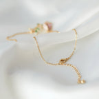 Rose Pink Necklace/Bracelet/Ring/Earrings Set - Sincere Romantic Love
