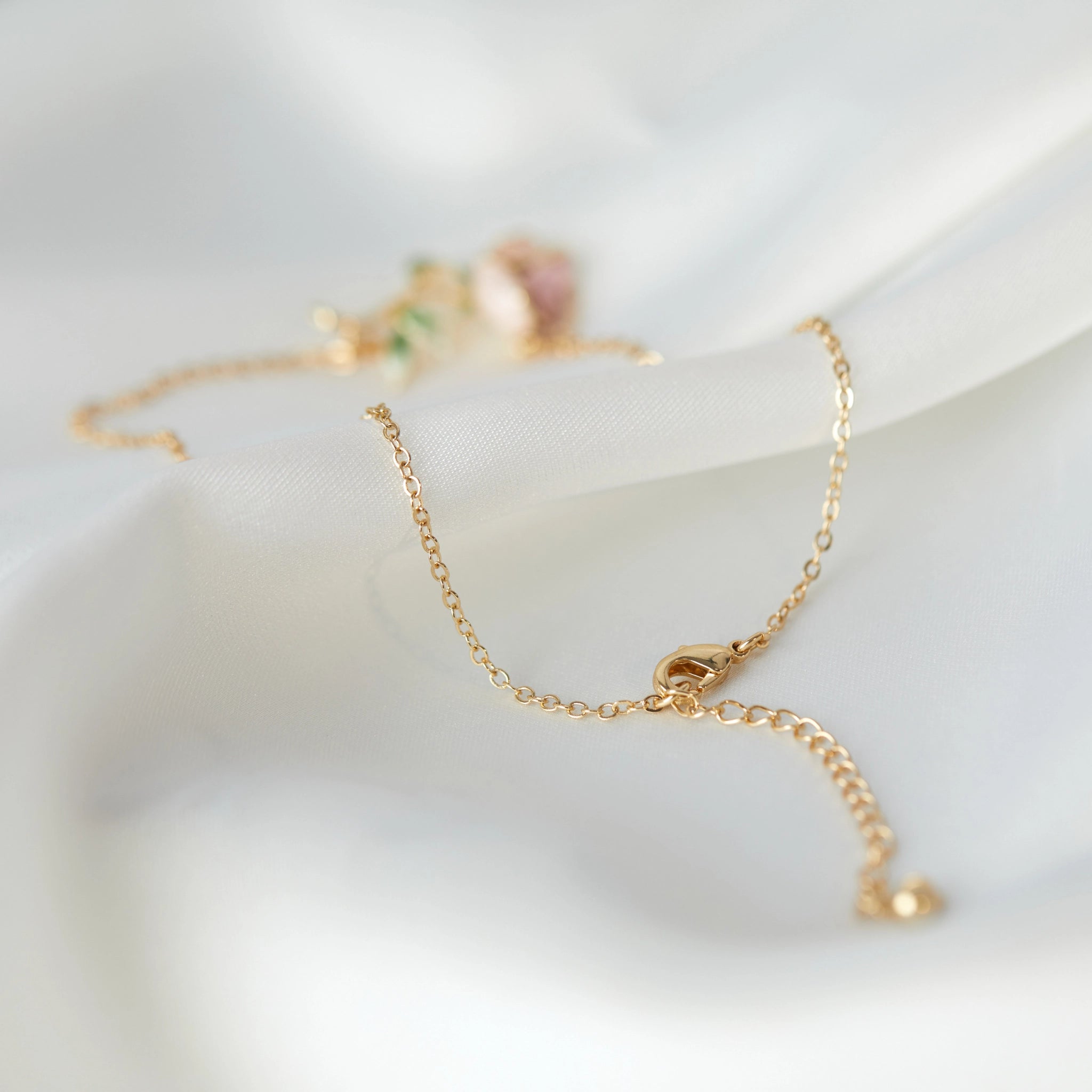 Rose Pink Necklace/Bracelet/Ring/Earrings Set - Sincere Romantic Love