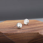 Floral Silver‑Tone White Gemstone Jewelry Set - Clears Negative Energy