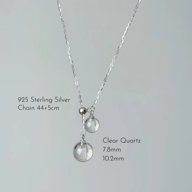 Clear Quartz Pull-Ajust Necklace - Inner purity & Clear expression