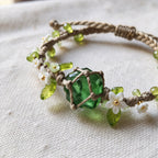 Peridot Botanical Handmade Bracelet - Healing & Renewal
