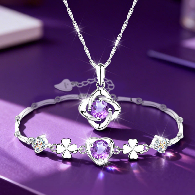 Collier en cristal naturel Abundance Compass