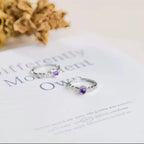 Bague porte-bonheur pièce de monnaie mystère améthyste naturelle