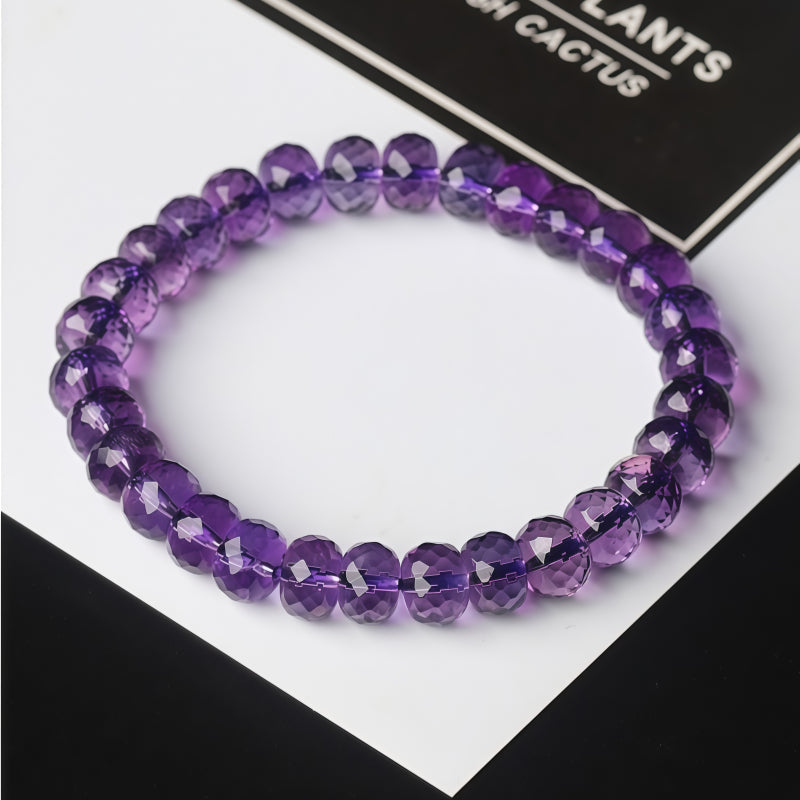 Natural Cut Amethyst Bracelet - Inner Peace and Strength