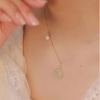 Natural Stone Ping An Kou Charm Necklace - Peace & Unity