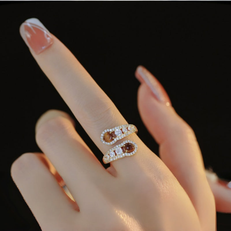 Tiger’s Eye Shinng Crystal Wealth Ring - Carry Prosperity