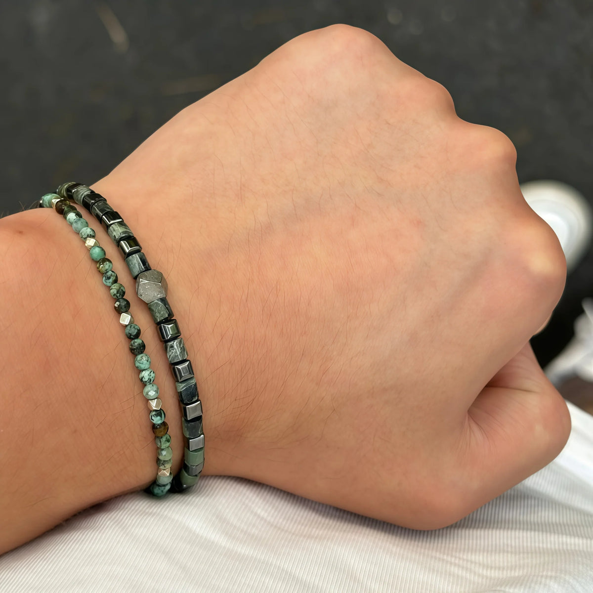 Wild‑Vibe Natural Stone Bracelet - Rootedness, Centering, Empowerment