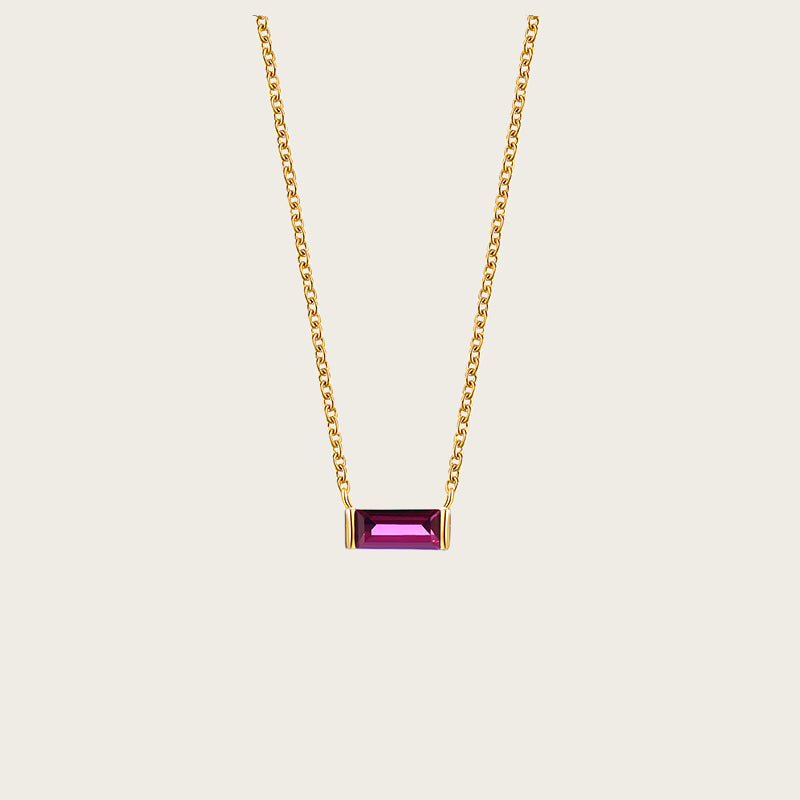 Birthstone Necklace for Women, Minimalist High-end Clavicle Chain