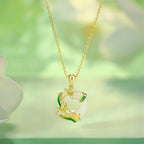 Nephrite Orchid Necklace - Symbol of Elegance and Gentle Virtue