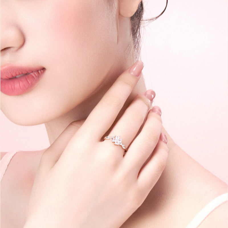 Lucky Four-leaf Clover Ring - One Leaf for Hope, One for Luck