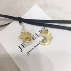 Natural Abalone Shell Pearl Earrings - Moon & Star Bring Gentle Serenity