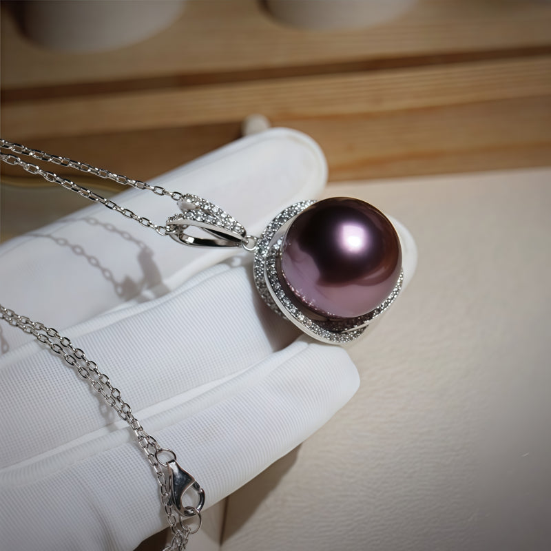 Purple Freshwater Pearl Jewelry Set - Nobility & Gentleness