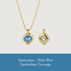 IT'S ME Series S925 Silver Birthstone Necklace, Women Dainty Clavicle Chain, Perfect Birthday Gift