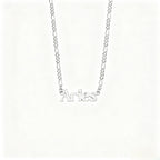 Collier personnalisé en argent pur S925 avec pendentif lettre - Collier prénom anglais