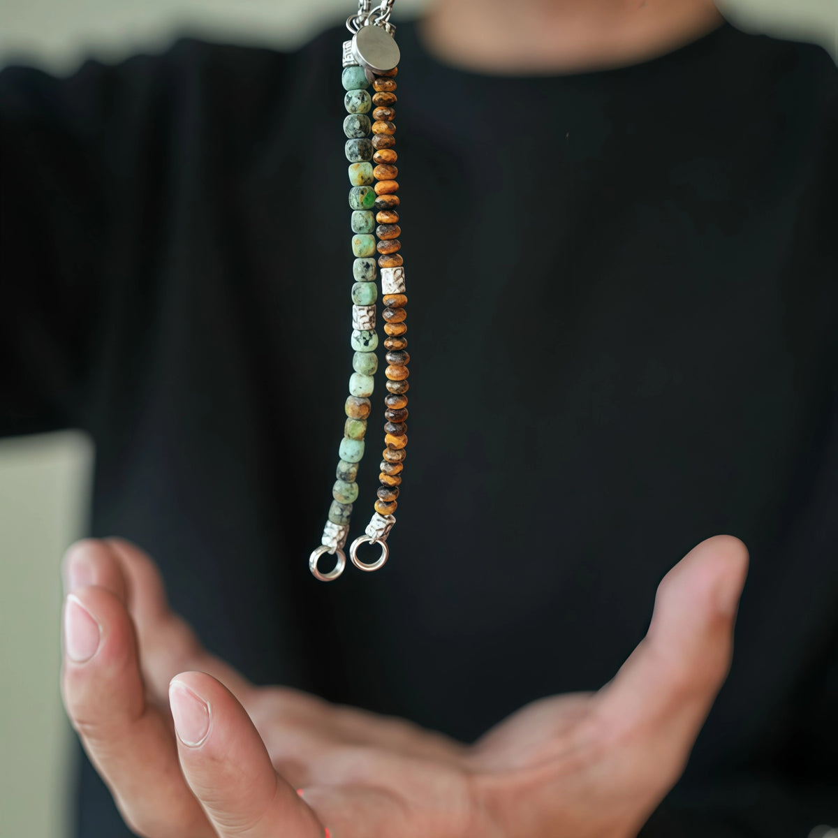 Collier en cristal naturel couronne vintage