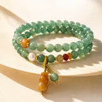 Bracelet en jade Hetian naturel Lotus Éclat Pur