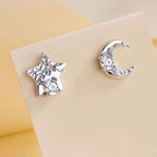 Asymmetric Star Moon Earrings - Start Shiny New Journey