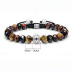 Evil Eye Multi-Color Tiger Eye Bracelet — Guardian for Boyfriend
