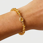Bracelet en cristal naturel Guerrier doré