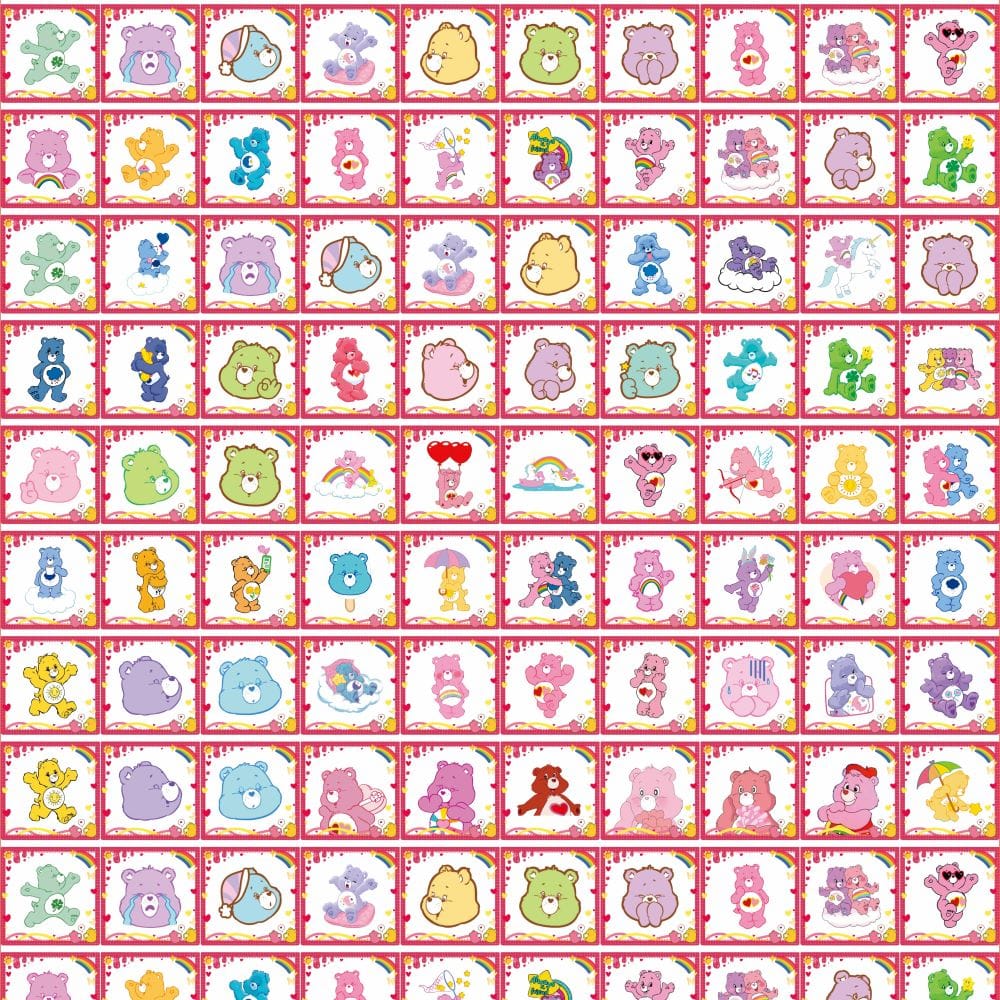 Care Bears Square 8cm Acrylic Charms for DIY match game-open in live