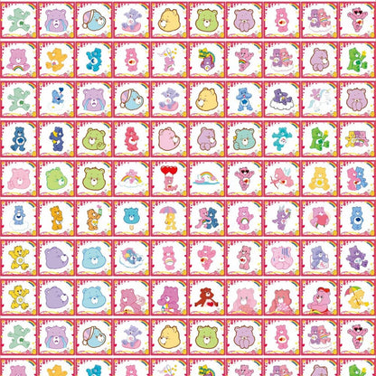 Care Bears Square 8cm Acrylic Charms for DIY match game-open in live
