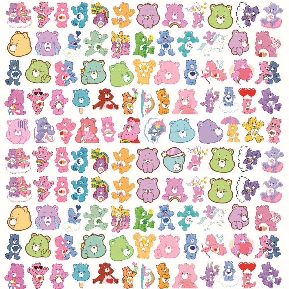 Care Bears 4cm Acrylic Charms for DIY match game-open in live
