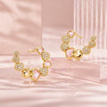Boucles d'oreilles en cristal naturel Sérénité rose