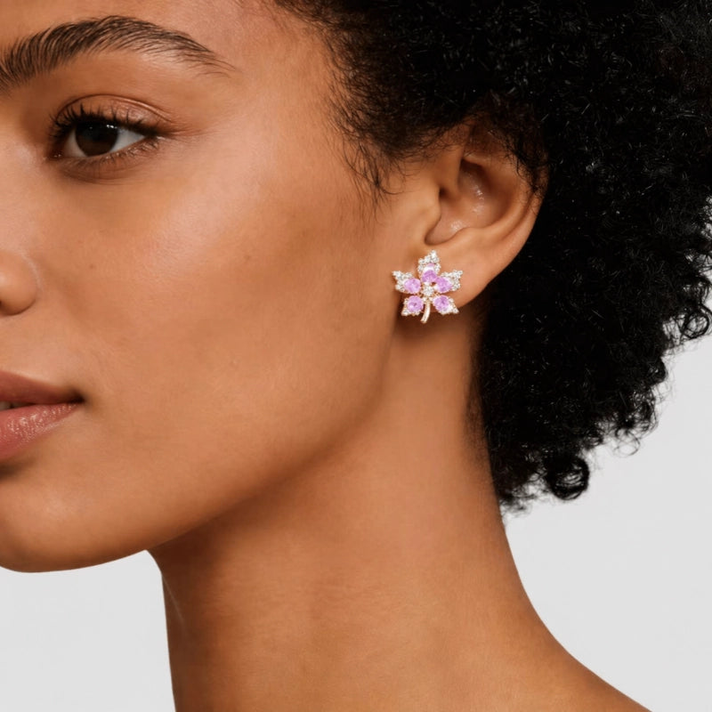 Maple Calm Natural Crystal Earrings