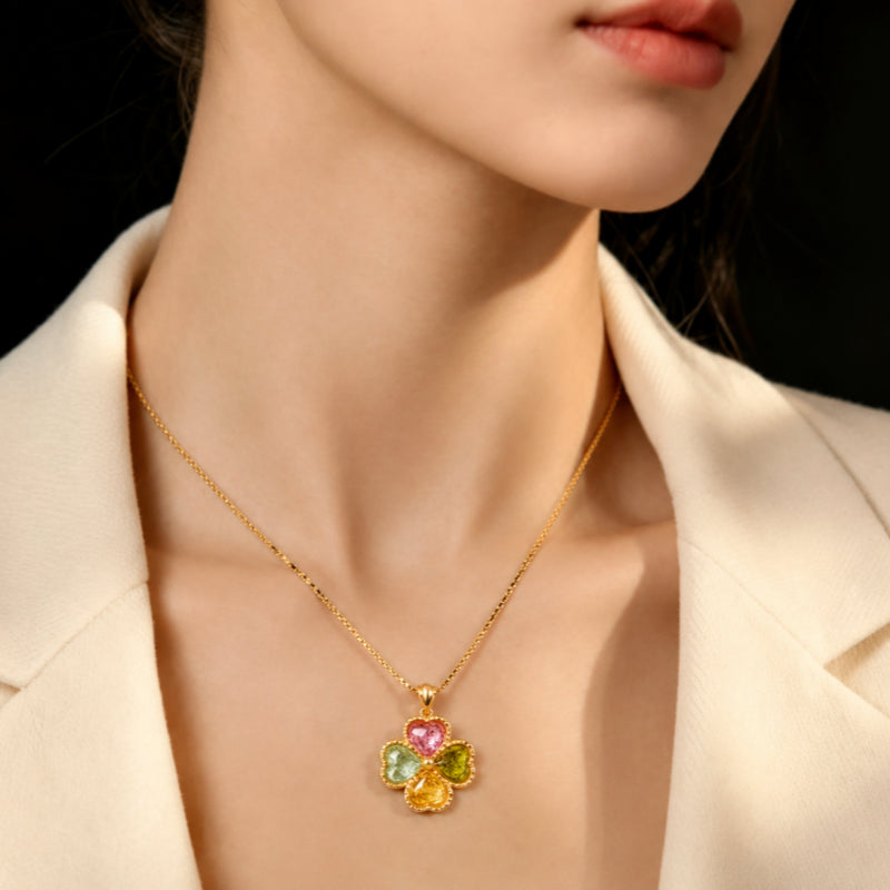Joyful Blessing Clover Necklace