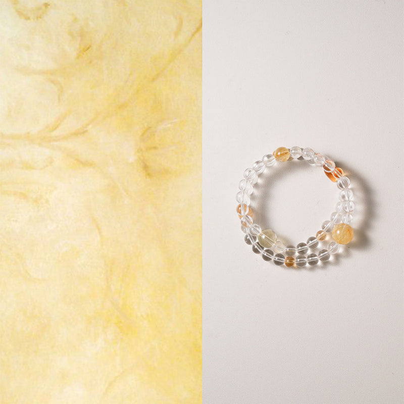 Natural Crystal Energy Bracelet — Choose Metal/Wood/Water/Fire/Earth, Smooth Days Ahead
