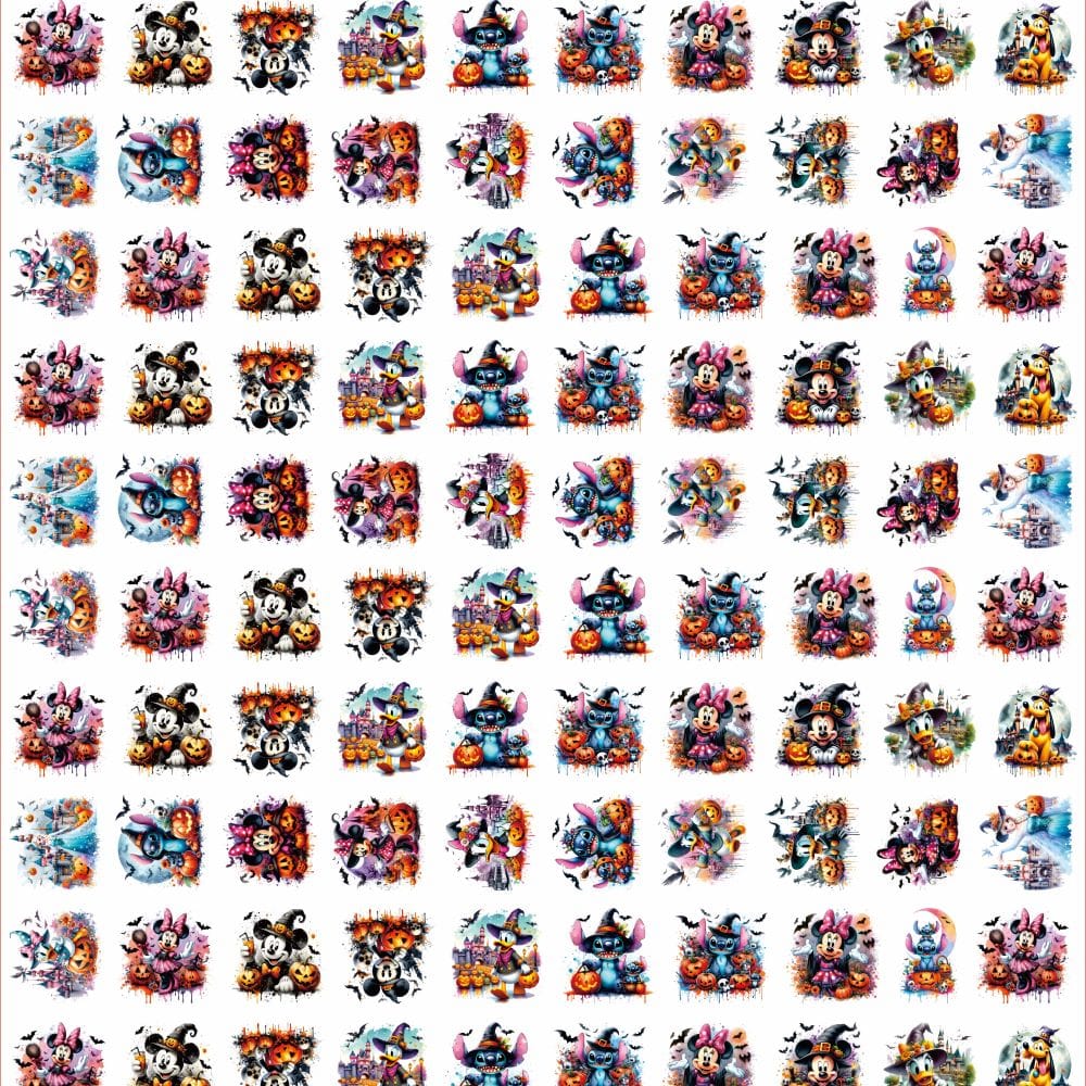 Halloween Disney2 4cm Acrylic Charms for DIY match game-open in live