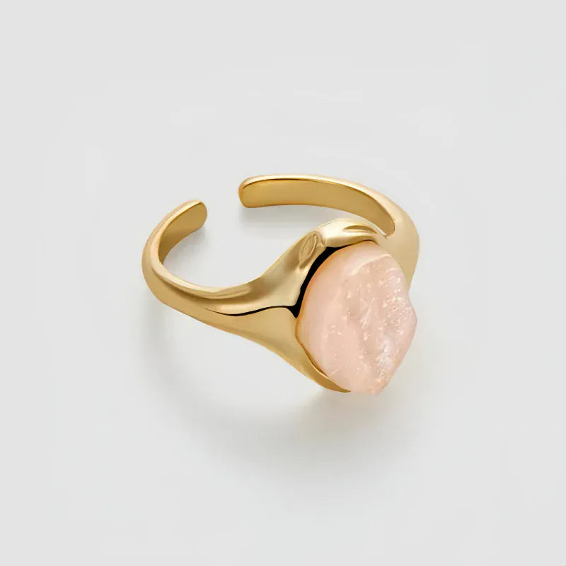 Natutal Crystal Open Lucky Ring Wealth-attracting