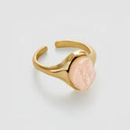 Bague Ouverte en Cristal Naturel Attire-Fortune