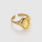 Bague Ouverte en Cristal Naturel Attire-Fortune