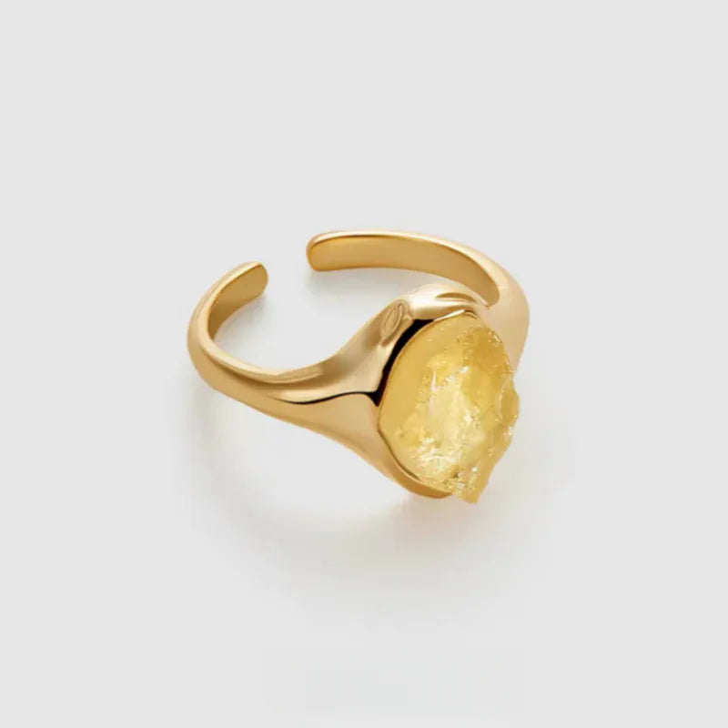 Natutal Crystal Open Lucky Ring Wealth-attracting