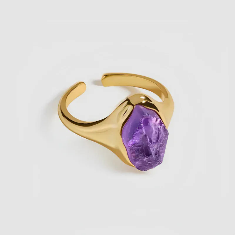 Natutal Crystal Open Lucky Ring Wealth-attracting