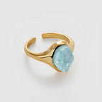 Bague Ouverte en Cristal Naturel Attire-Fortune
