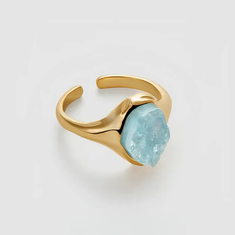 Natutal Crystal Open Lucky Ring Wealth-attracting