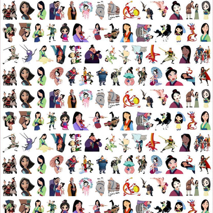 Mulan Princess 4cm Acrylic Charms for DIY match game-open in live