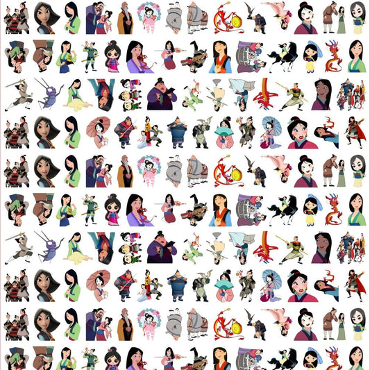 Mulan Princess 4cm Acrylic Charms for DIY match game-open in live