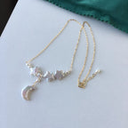 Natural Freshwater Baroque Pearl Moon&Star Necklace - Dream Big, Stay Soft