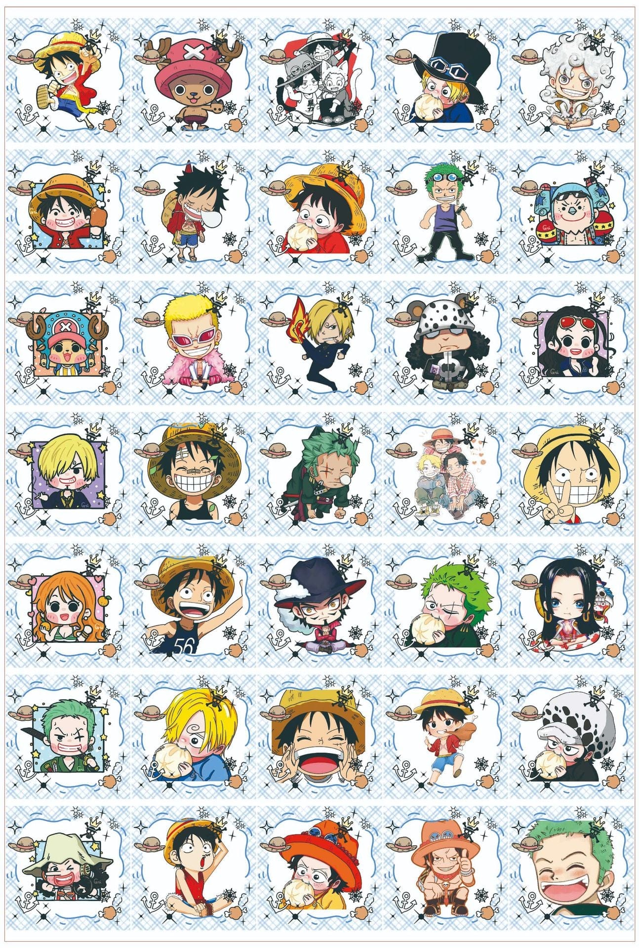 One Piece Square 8cm Acrylic Charms for DIY match game-open in live