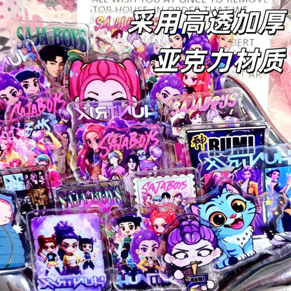 K-pop Demon Hunter 6cm Acrylic Charms for DIY match game-open in live