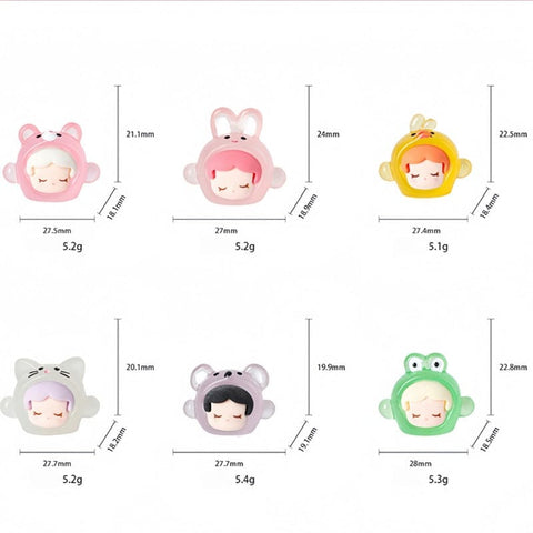 6 pcs Skull Panda cosplay(luminous)