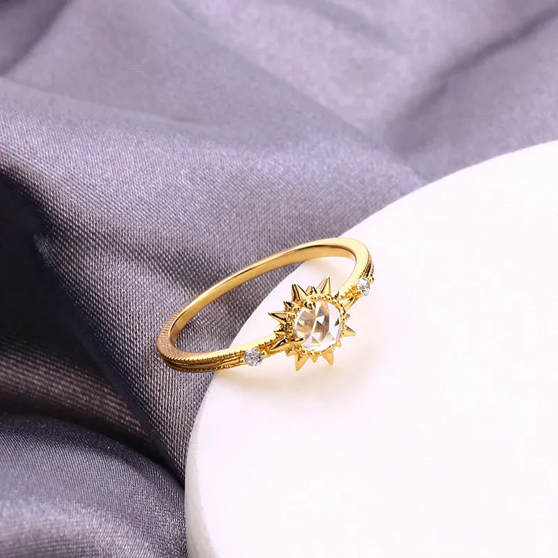 Natural Clear Crystal Ring – Clarity, Balance & Good Fortune