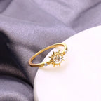 Bague en cristal naturel transparent – Clarté, Équilibre & Bonne Fortune