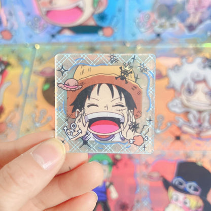One Piece Square 8cm Acrylic Charms for DIY match game-open in live